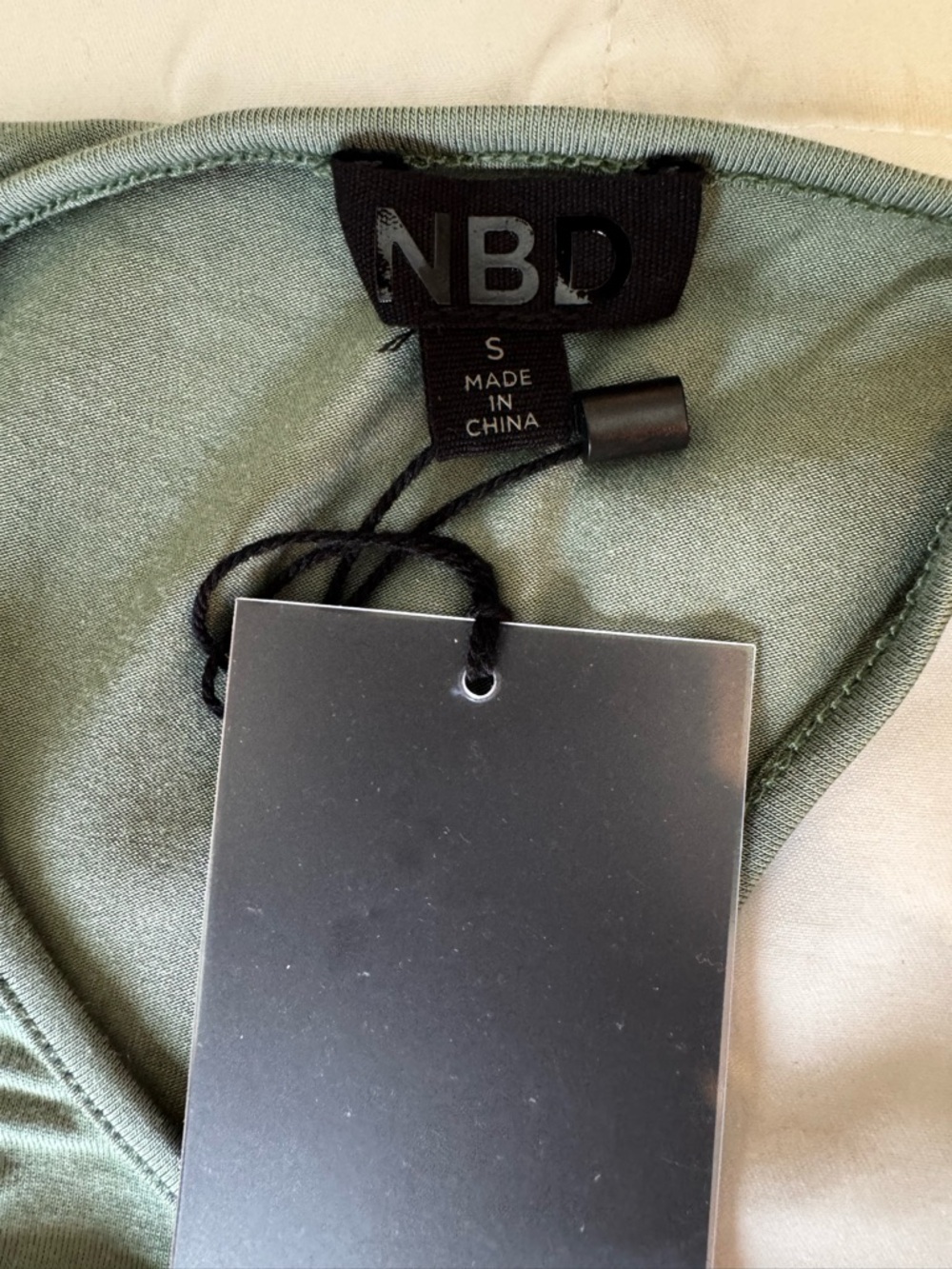 NBD Olive Green Racerback Bodysuit - Picture 2 of 3
